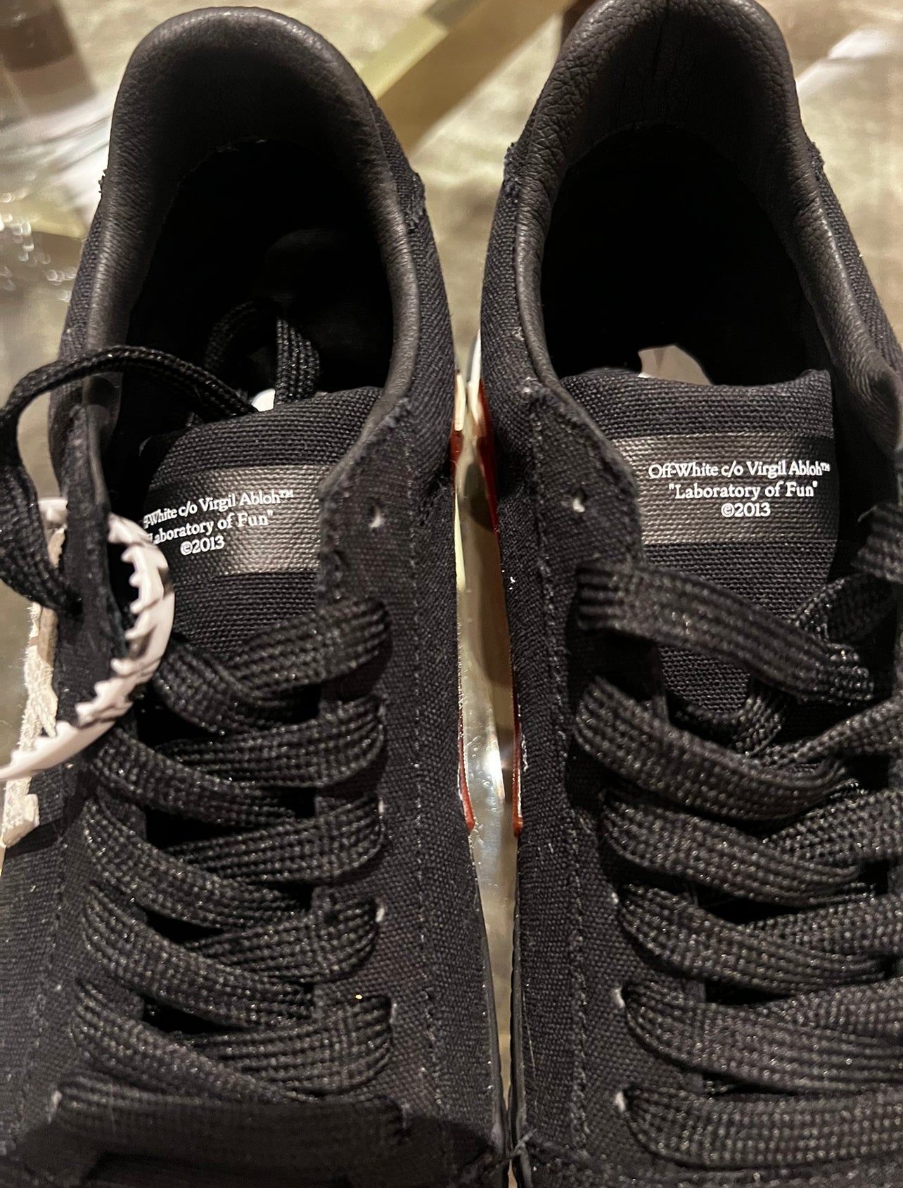 OFF WHITE - Vulcanized low-top sneakers- Brand New; Never Used
