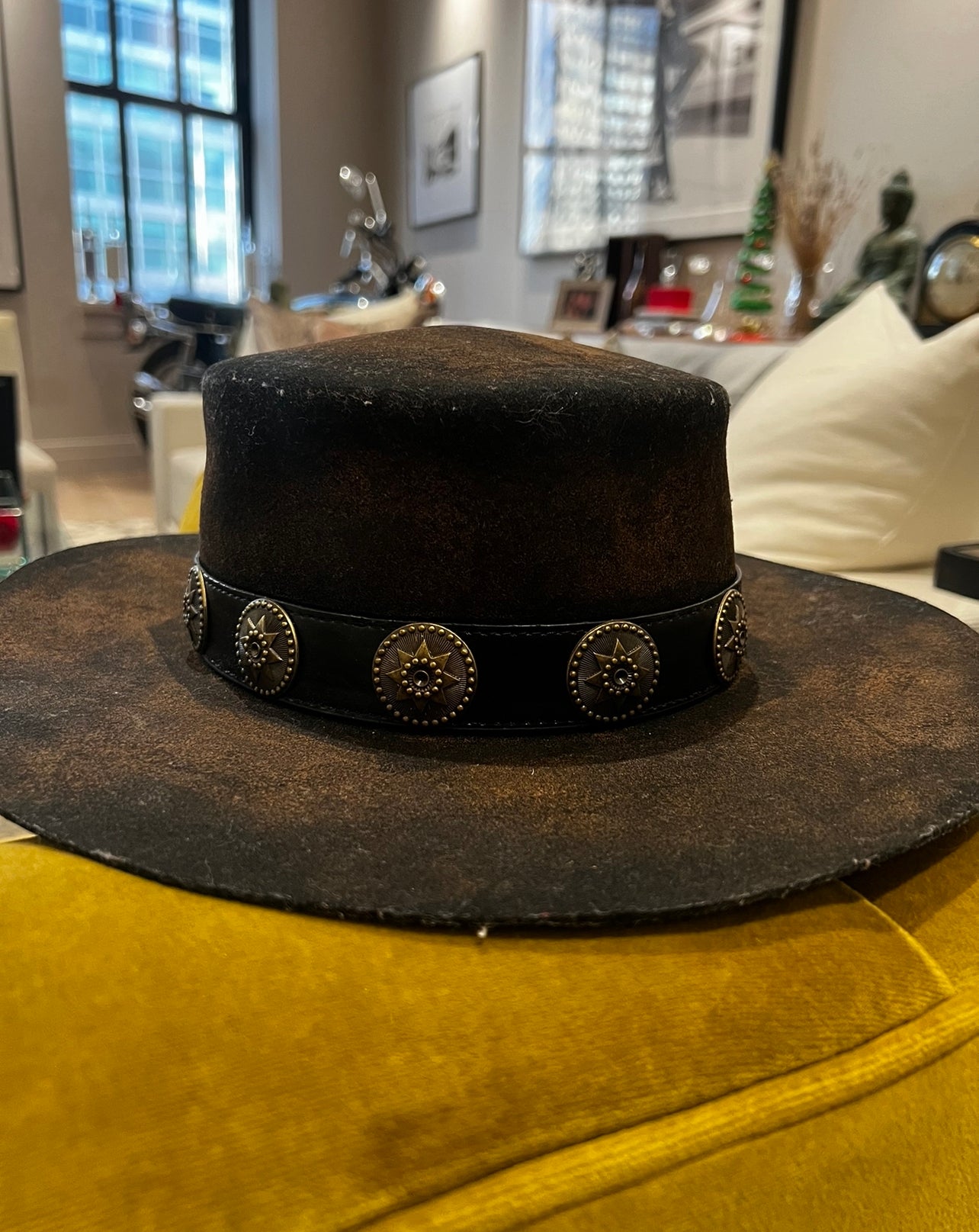 Fedora/Boater Hat - OTHER - Black Relic - 57 mm - Like New