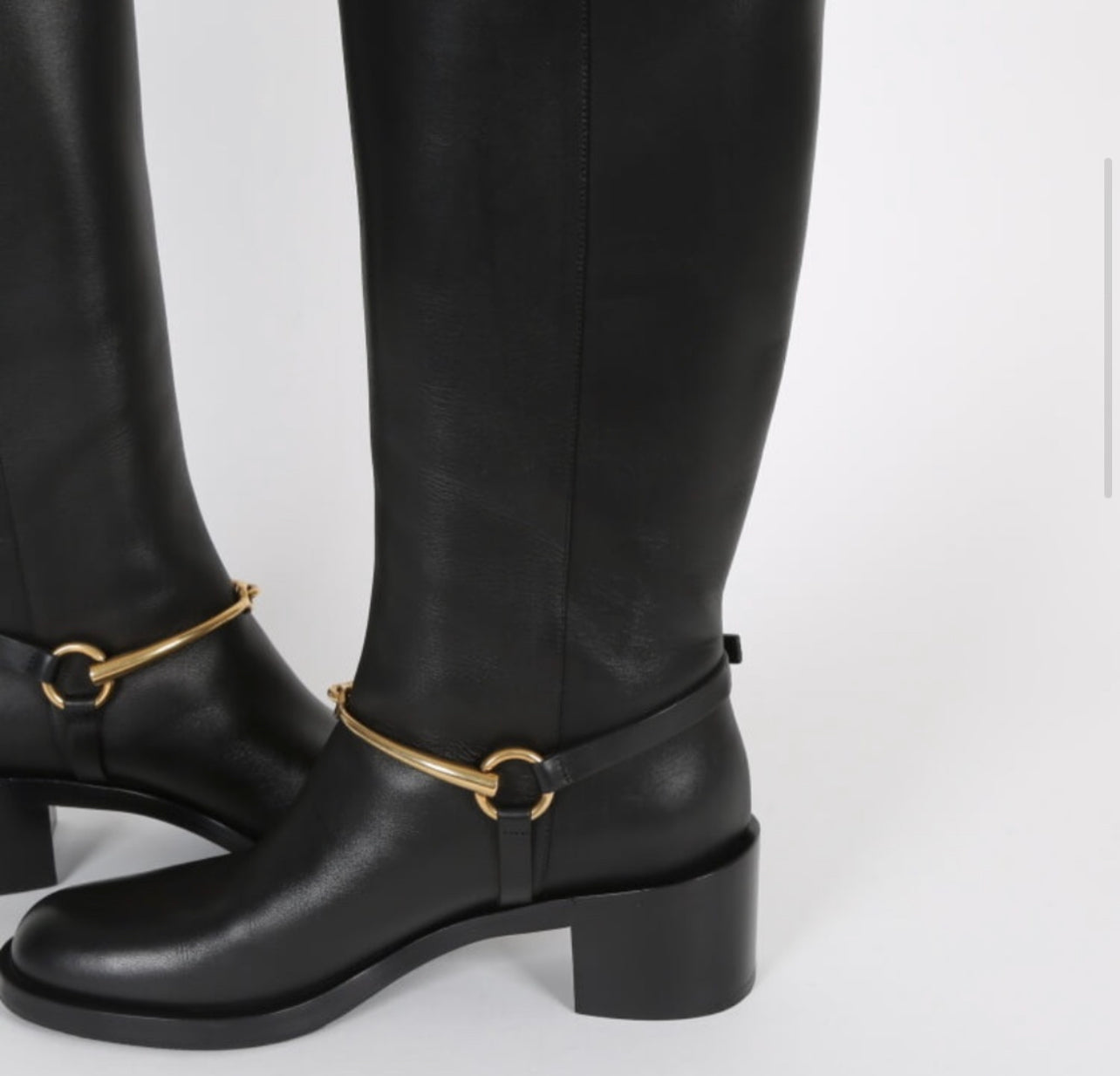Gucci Lifford Nero Knee High Boots w/Horsebit