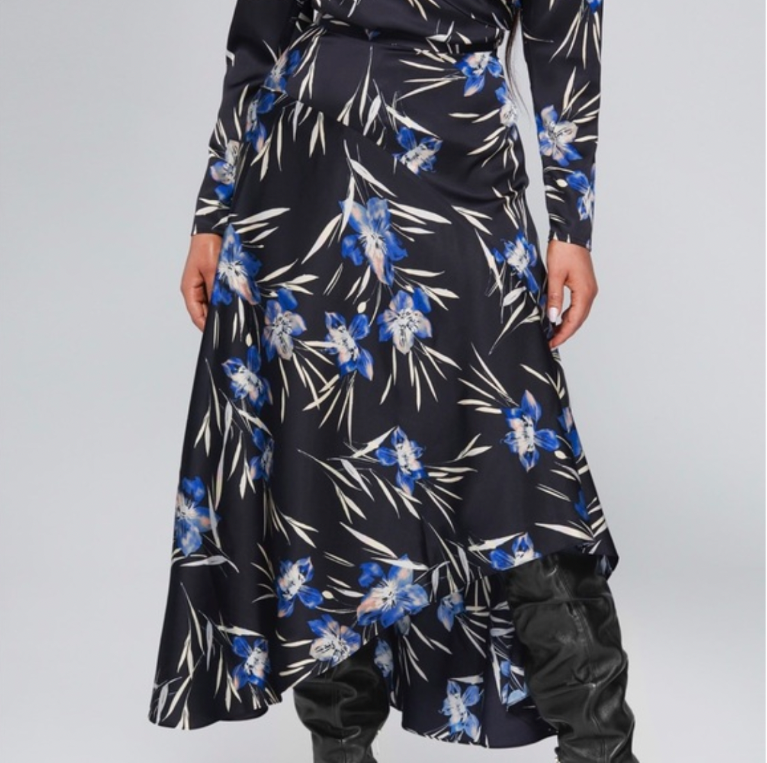Guess Marciano Lunar Bloom floral asymmetric skirt