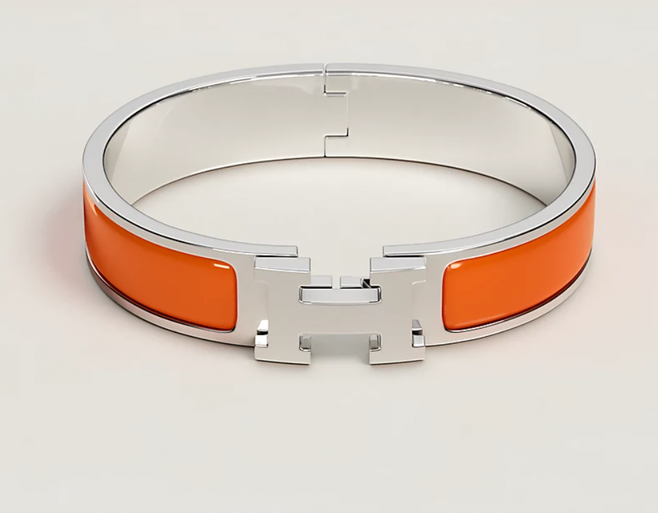 Hermes Clic H Bracelet Orange with Yellow Gold Hardware MM – STYLISHTOP