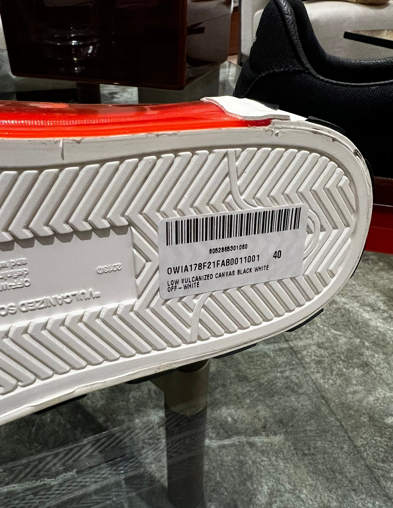 OFF WHITE - Vulcanized low-top sneakers- Brand New; Never Used