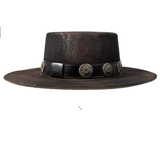 Fedora/Boater Hat - OTHER - Black Relic - 57 mm - Like New